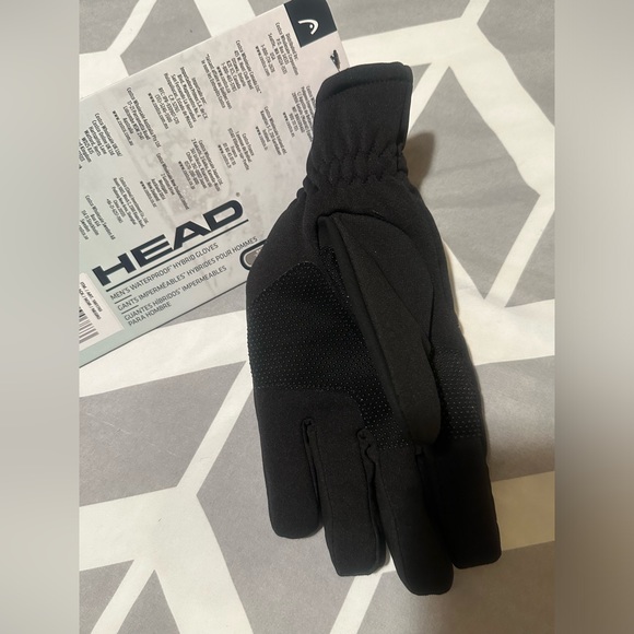 HEAD Men’s Waterproof Hybrid Gloves-Black/ Size: Large (NWT) - Picture 8 of 8